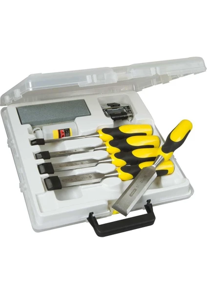 Stanley 5-16-421 Dynagrip İskarpela Seti ve Bileme Kiti 8 Parça